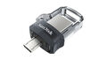 SanDisk Ultra Dual Drive m3.0 32GB USB-Stick USB 3.0 Schwarz,Transparent