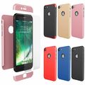 NALIA 360 Grad Handy Hülle für iPhone 7, Hard-Case Full Cover 9H Display-Schutz