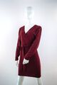 NA-KD Damen Kleid Minikleid Wickelkleid Kimonoärmel Bordeaux Größe XS XXS