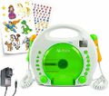 Ab 3 Jahre Kinder Karaoke CD Player MP3 USB SD 2 Mikrofone f. gemeinsames Singen