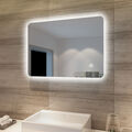 Touchschalter LED BAD SPIEGEL mit Beleuchtung für Badezimmer Badspiegel kaltweiß