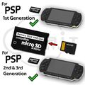 PSP SD Kartenadapter für Sony PSP 1000 2000 3000 Micro SD auf Memory Stick Pro Duo