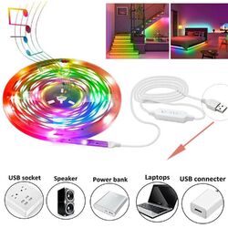 USB RGB LED Stripe Leiste Streifen 5050 SMD Band Licht Lichterkette Lichtleiste