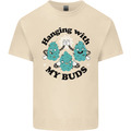 Gras Hängen With My Buds Cannabis Lustig Herren Baumwolle Maglietta T-Shirt