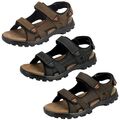 Herren Leder Trekking Sandalen Outdoor Sommer Klett-Sandale 47-79 Schuhe 16791