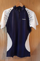 Fahrrad Trikot Damen Gr. XL blau / weiß Blume mit Taschen CHIBA neuwertig