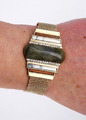 Art Deco Stil verstellbares Armband goldfarben Netz Edelstein Strass M&S