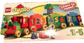 Lego Duplo~Eisenbahn~Zahlenzug mit Anhängern~mit 10 Zahlensteinen~10558