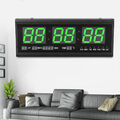 LED Digital Wanduhr mit Datum Temperatur Display Alarm Clock Wohnzimmer Büro DE
