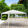 Pavillon Partyzelt Gartenzelt Stahl 3 x 3m weiß Gartenpavillion wasserdicht