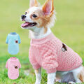 Dog Knitted Pullover Embroidered Chihuahua Clothes Pet Dog Cat Sweater Coat