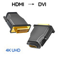 HDMI Buchse auf DVI Stecker Adapter Vergoldet UHD Ultra HD 4K Highspeed