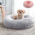 S-XXXL Plush Dog Bed Cat Bed Dog Cushion Dog Basket Round Donut Sleeping Place-