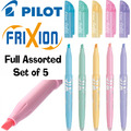 Pilot FriXion leichte weiche Pastell radierbare Textmarker Stifte 5er Set sortiert