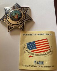 Sheriff Stern California Highway Patrol/ Traffic Officer mit Echtheits- Zertifik