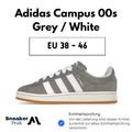 Adidas Campus 00s Grey White | EU 39 1/3 & 40 & 40 2/3 & 41 1/3 & 42 & 43 - 46