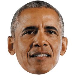 Barack Obama (Old) Celebrity Mask, Flat Card Face