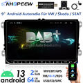 DAB+ 9" Android Autoradio Carplay GPS Für VW Golf 5 6 Polo 6R Touran Tiguan Navi