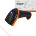 Tera Kabelloser Handheld-Barcode-Scanner 1D Laser Wireless und USB 5100 Orange