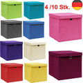 4/10 Stk. 32x32x32cm Aufbewahrungsboxen Deckel Korb Faltbox en Kinder Box Boxen