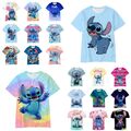 Kinder Lilo Stitch 3D T-Shirt Jungen Mädchen Kurzarm T-Shirt Sommer Top Neu