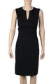 AKRIS punto Etui-Kleid mit Drapierung D 34 schwarz Sheath Dress