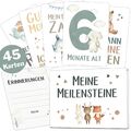 OLGS Baby Meilensteinkarten, 1-12 Monate Karten, Junge & Mädchen Meilensteine A6