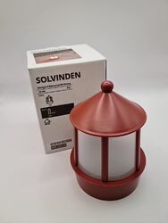 Ikea SOLVINDEN Dekoleuchte Mini Laterne, LED/Tisch, batteriebetrieben/Haus rot