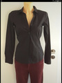 H&M Bluse schwarz Shirt Gr. S 36 tailiert figurbetont 