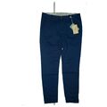 TIGERHILL Blaire Damen Jeans 7/8 Hose Chino Slim high Rise 40 W30 L28 Blau NEU