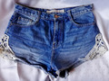 Zara Damen Jeans Shorts Hose in 38 Blau