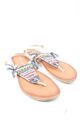 MARCO TOZZI Flip Flop Sandalen Damen Gr. DE 40 weiß-blau-pink Casual-Look