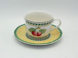 Frühstückstasse, Capuccinotasse mit Untertasse Villeroy & Boch French Garden