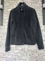 Tolle Kuscheljacke Jacke Plüsch Teddyfell Gr. L 44/46 Schwarz