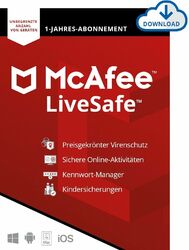 McAfee Live Safe 2024 • 1 oder Unbegrenzt PC Geräte 1 oder 3 Jahre