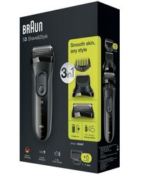 BRAUN S3 Shave&Style Rasierer 3000BT MicroComb und Trimmer Barttrimmer 3000 BT