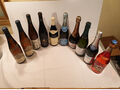 10 alte Wein / Sektflaschen mit Inhalt verschiedene Weingüter, Lagen und Länder