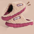 Women's slippers for autumn and winter, keeping warm at home with fur lining