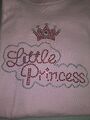 Rosa T-Shirt Little Princess Größe 110 Marke JHK, Glitzer, Wie Neu