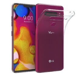 Für LG V40 ThinQ Hülle Case Silikon Back Cover Handy Schutz Slim Transparent TPU