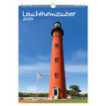 Leuchtturmzauber DIN A4 Kalender Hochformat für 2024 Küste Strand Leuchtturm Leu