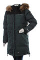 KHUJO Damen Winterjacke Parka Jacke mit Fellkapuze Modell:Melindra, Grün