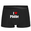 Boxershorts I Love Phöbe Geburtstag Geschenk Valentinstag Weihnachten