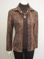 Tru - Bluse-/Jacke - Animalprint - braun - Gr. 36/38 -   "WIE NEU!"