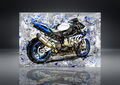 BMW HP4 S1000RR Leinwand Bild Motorrad Deko Wandbild Poster XXL Akrapovic