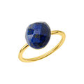 Celesta Silber Damen- Ring 925 Silber vergoldet mit schönem Lapislazuli bestückt