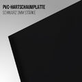 PVC-Hartschaumplatte Kunststoffplatte Schwarz 3mm Stärke einseitige Schutzfolie