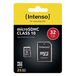 Intenso Micro SDHC Karte 32GB Speicherkarte Class 10