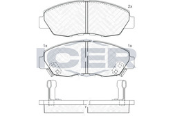 Icer 181329 Bremsklötze Bremsklotz System Akebono für Honda Civic IX + 94-16