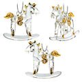 SIKORA BS150 Christbaumschmuck Weihnachtsbaum Figur Glas SCHAUKELPFERD 3er Set 